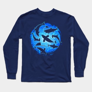 Sea Life Silhouettes Long Sleeve T-Shirt